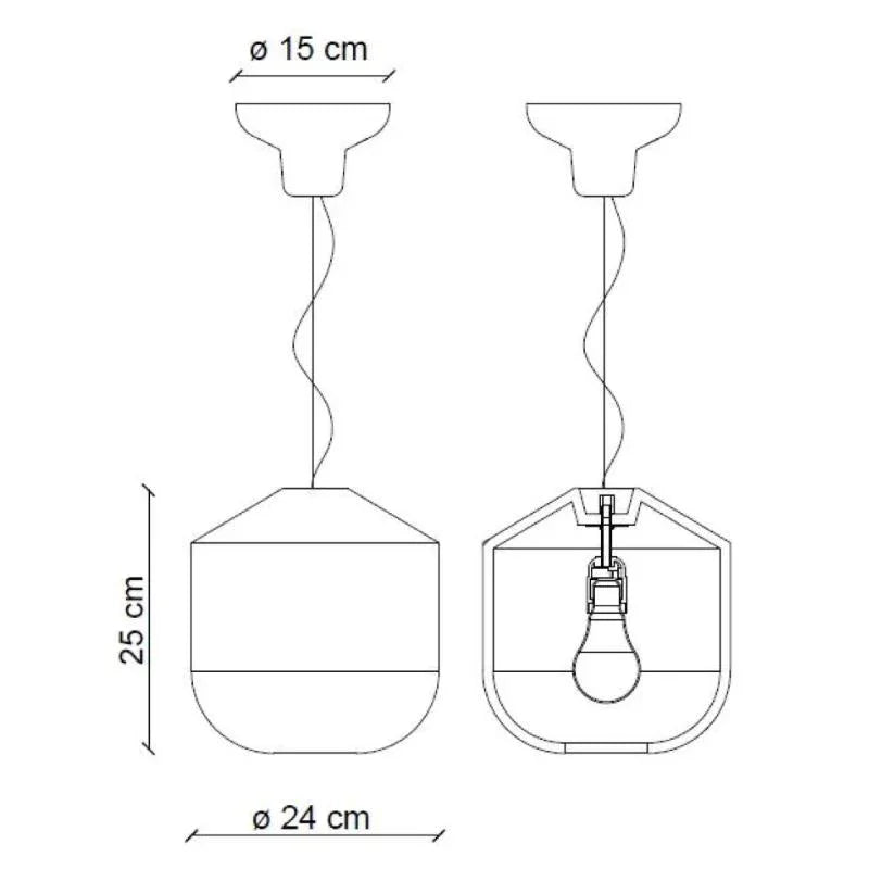 Ferroluce Ballota C2540 Pendant Light | All Square Lighting