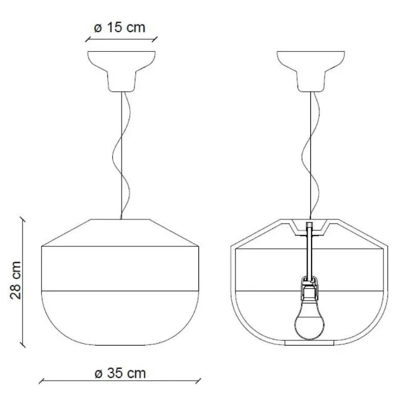Ferroluce Ballota C2541 Pendant Light | All Square Lighting