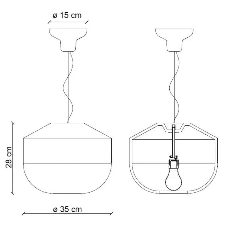 Ferroluce Ballota C2541 Pendant Light | All Square Lighting