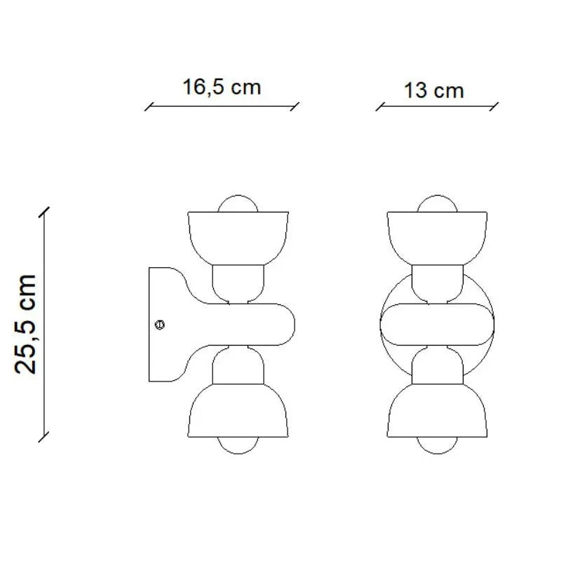 Ferroluce Berimbau C2601 Wall Light | All Square Lighting