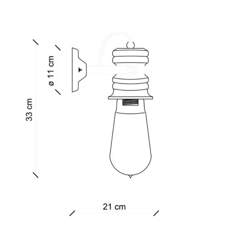 Ferroluce Urban C1743 Wall Light | All Square Lighting