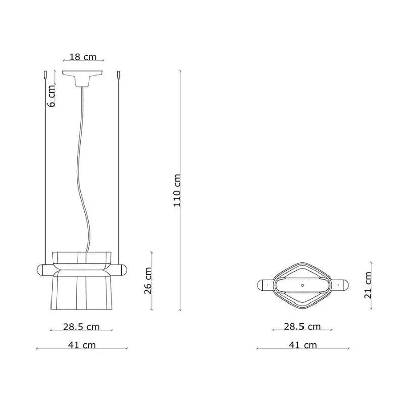 Ferroluce Yakitori C2791 Pendant Light | All Square Lighting