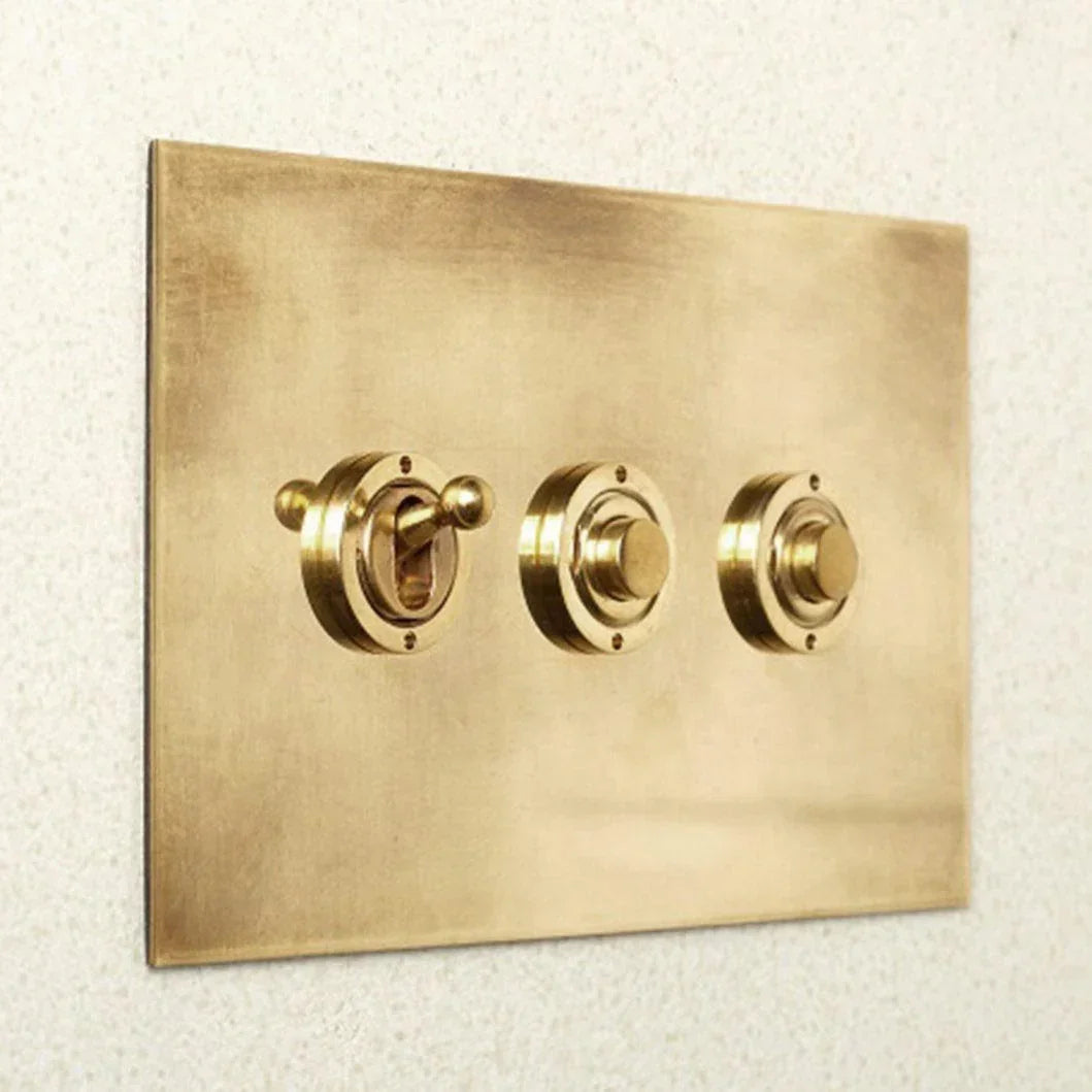 Forbes & Lomax F&L Aged Brass Switches & Sockets | All Square Lighting
