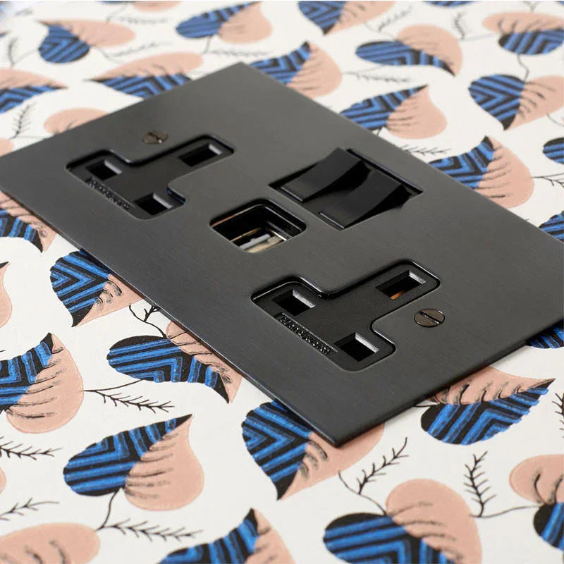 Forbes & Lomax F&L Antique Bronze Switches & Sockets | All Square Lighting