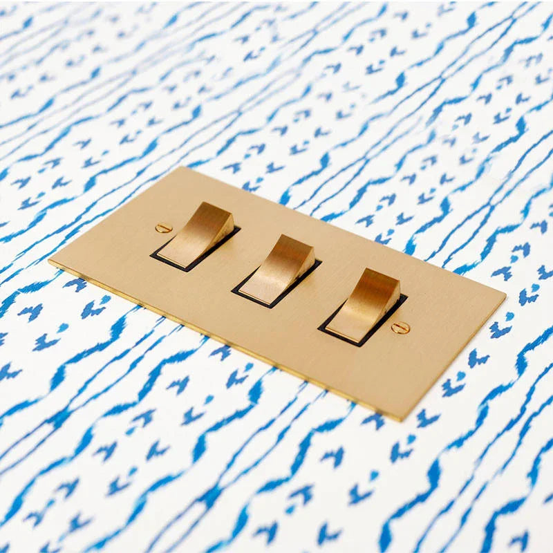 Forbes & Lomax F&L Brushed Brass Switches & Sockets | All Square Lighting