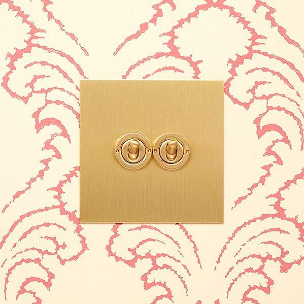 Forbes & Lomax F&L Brushed Brass Switches & Sockets | All Square Lighting