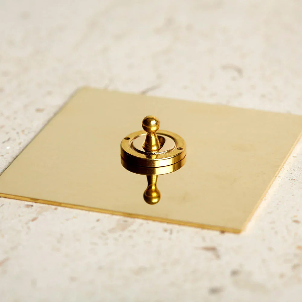 Forbes & Lomax F&L Unlacquered Brass Switches & Sockets | All Square Lighting