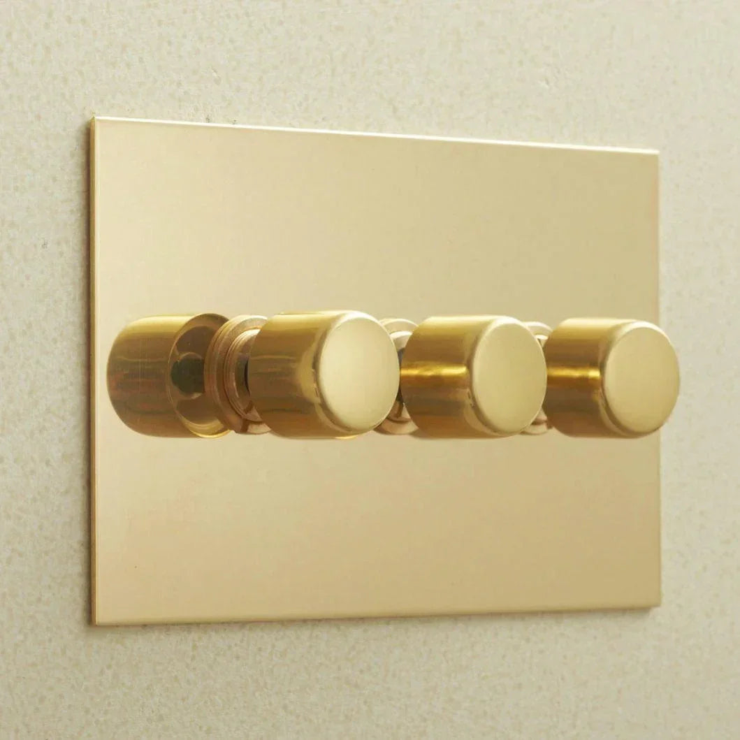 Forbes & Lomax F&L Unlacquered Brass Switches & Sockets | All Square Lighting