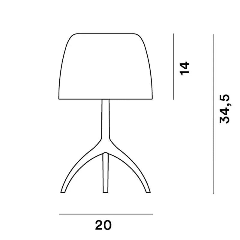 Foscarini Lumiere Nuances Piccola Table Lamp | All Square Lighting