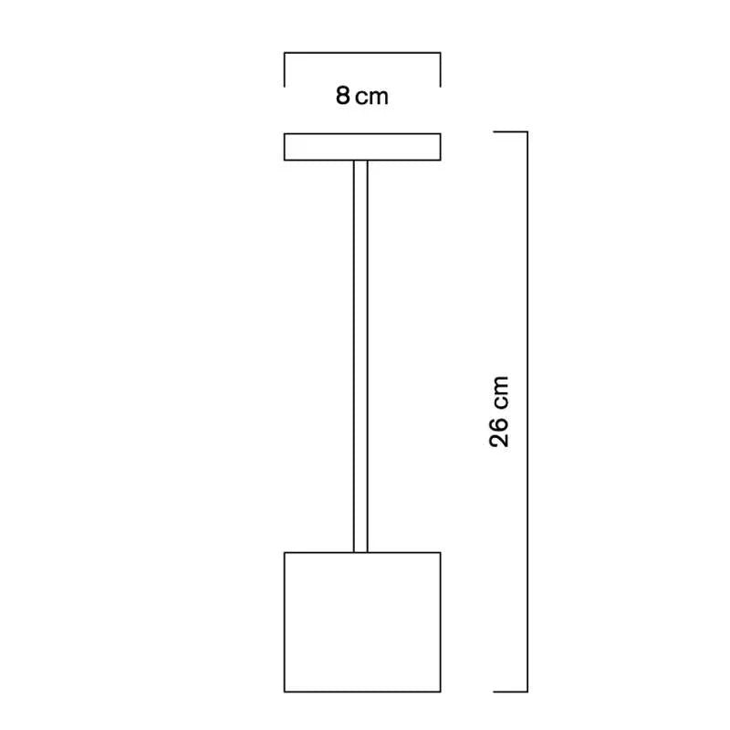 Hisle Luxciole Small Portable Table Lamp | All Square Lighting