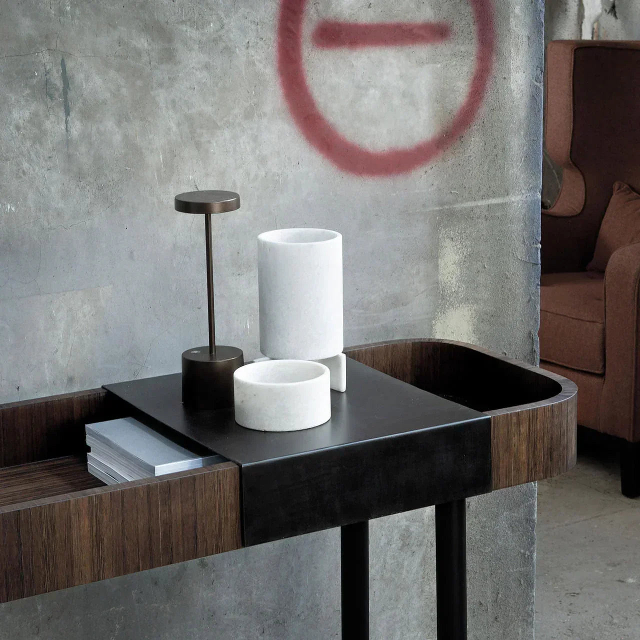 Hisle Luxciole Tall Portable Table Lamp | All Square Lighting