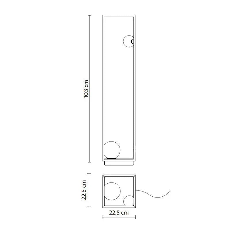 Karman Abachina AA Outdoor Floor Lamp | All Square Lighting