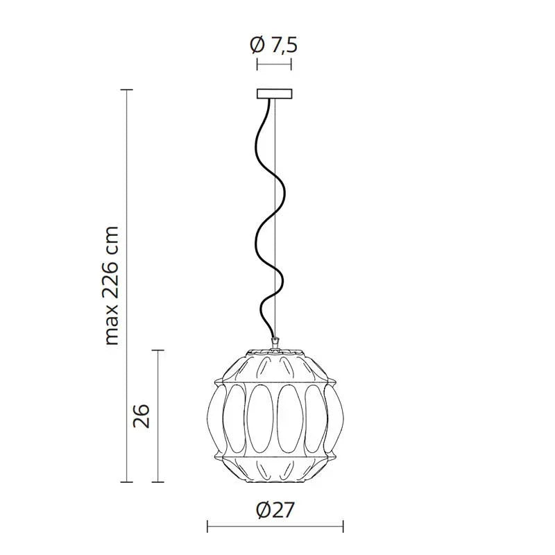 Karman Ginger AB Pendant Light | All Square Lighting