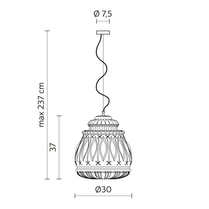 Karman Ginger AC Pendant | All Square Lighting