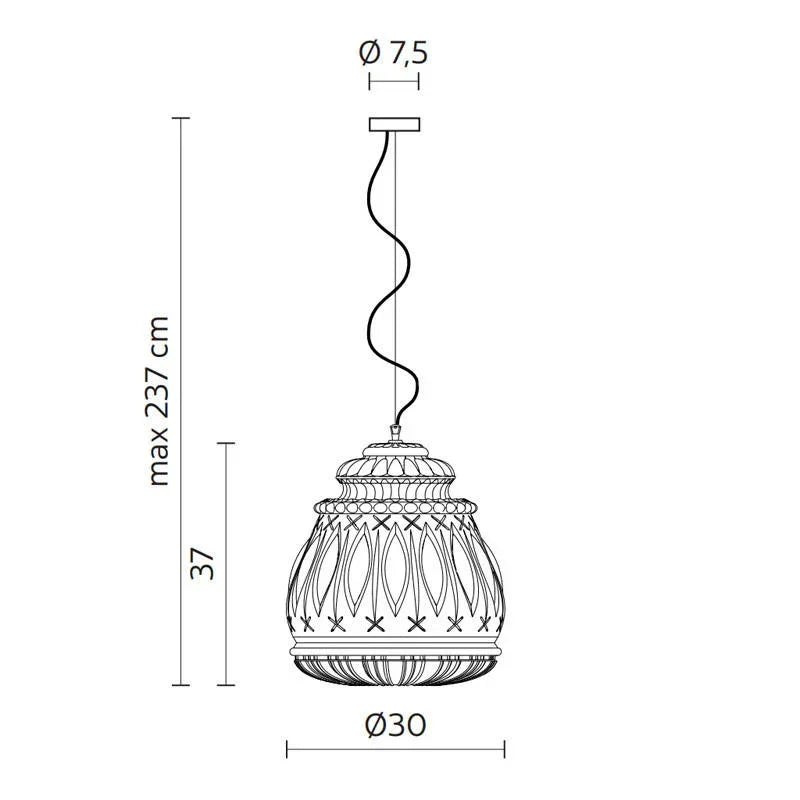 Karman Ginger AC Pendant | All Square Lighting