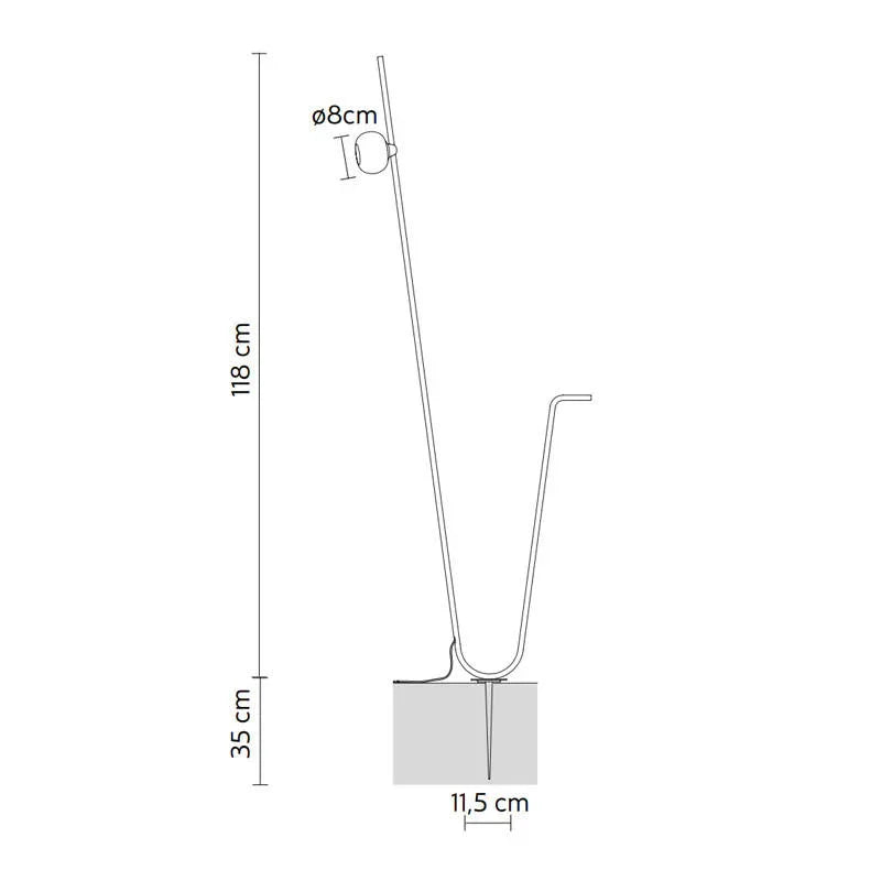 Karman Pois BN Outdoor Floor Lamp | All Square Lighting