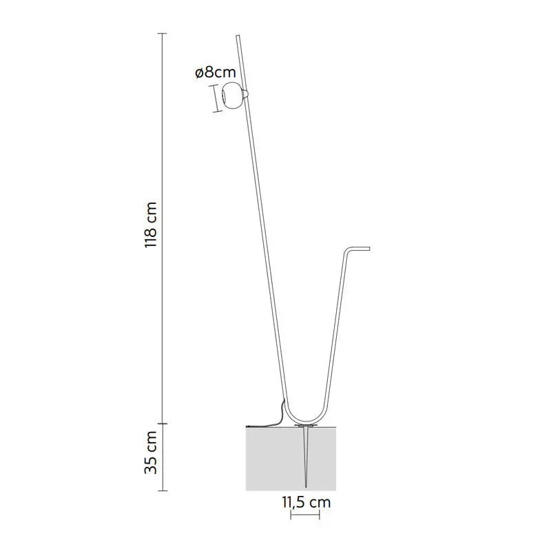 Karman Pois BN Outdoor Floor Lamp | All Square Lighting