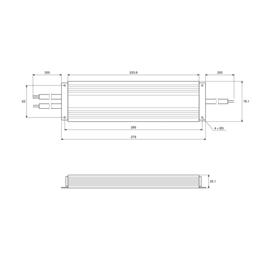 200W 24V DALI-2 Dimmable IP66 LED Driver