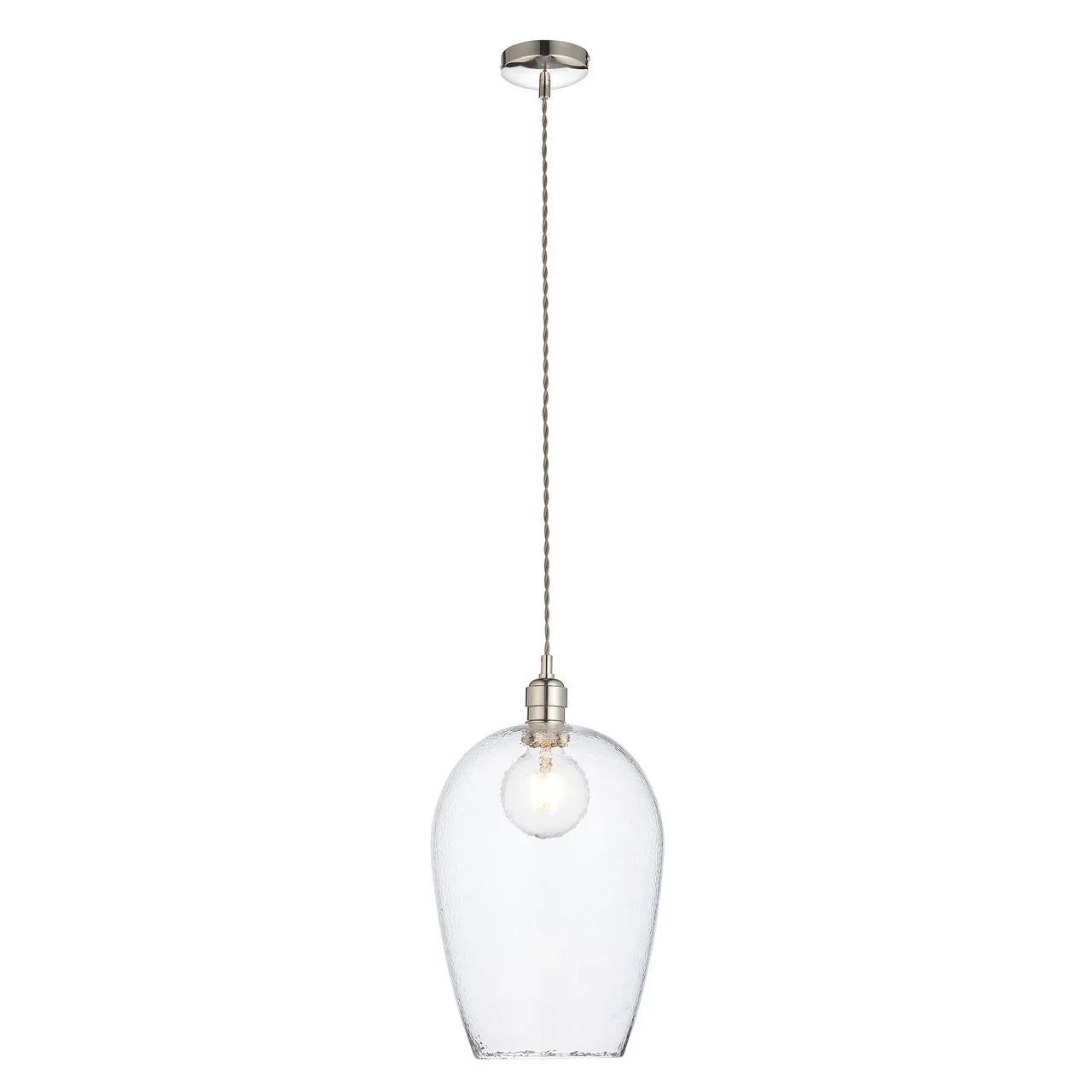Lifestyle Lighting Company Hammered Glass Large Pendant Light | All Square Lighting