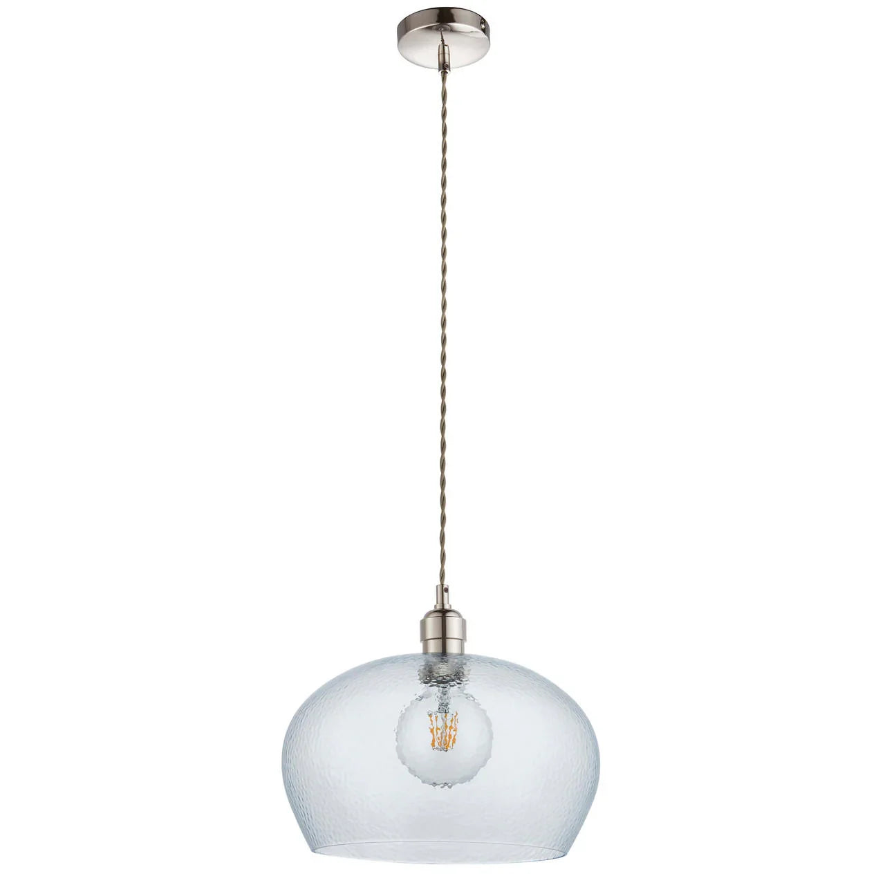 Lifestyle Lighting Company Hammered Glass Medium Pendant Light | All Square Lighting
