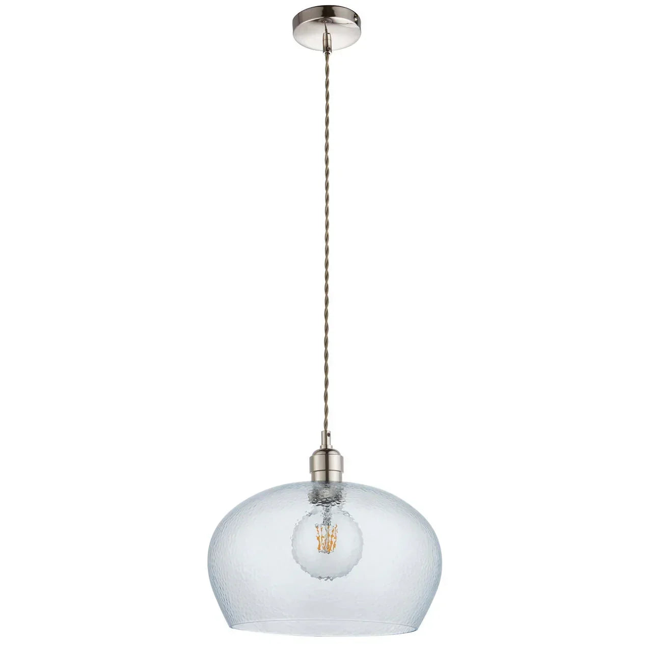Lifestyle Lighting Company Hammered Glass Medium Pendant Light | All Square Lighting