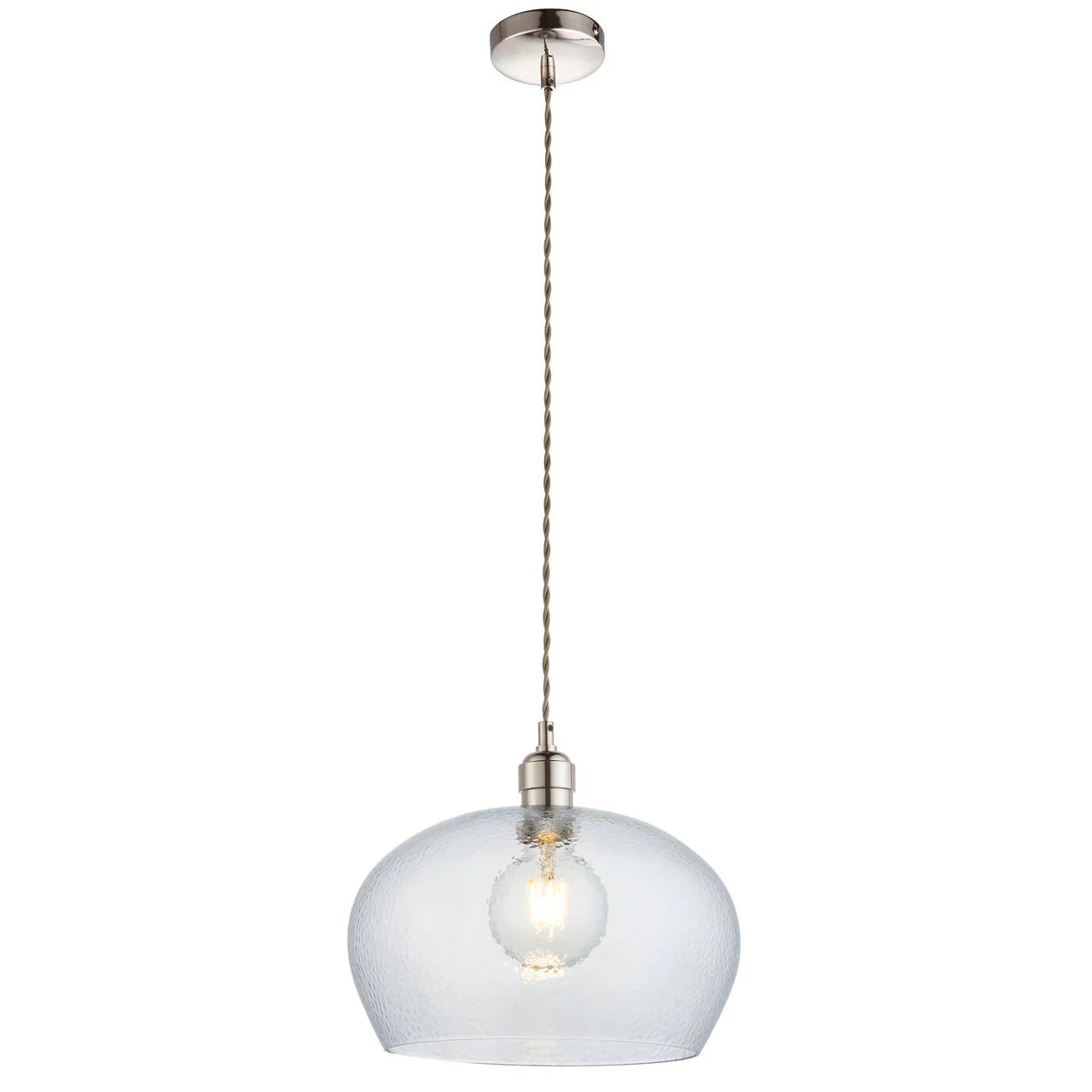 Lifestyle Lighting Company Hammered Glass Medium Pendant Light | All Square Lighting