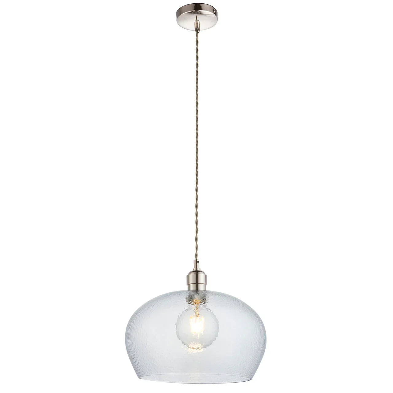 Lifestyle Lighting Company Hammered Glass Medium Pendant Light | All Square Lighting