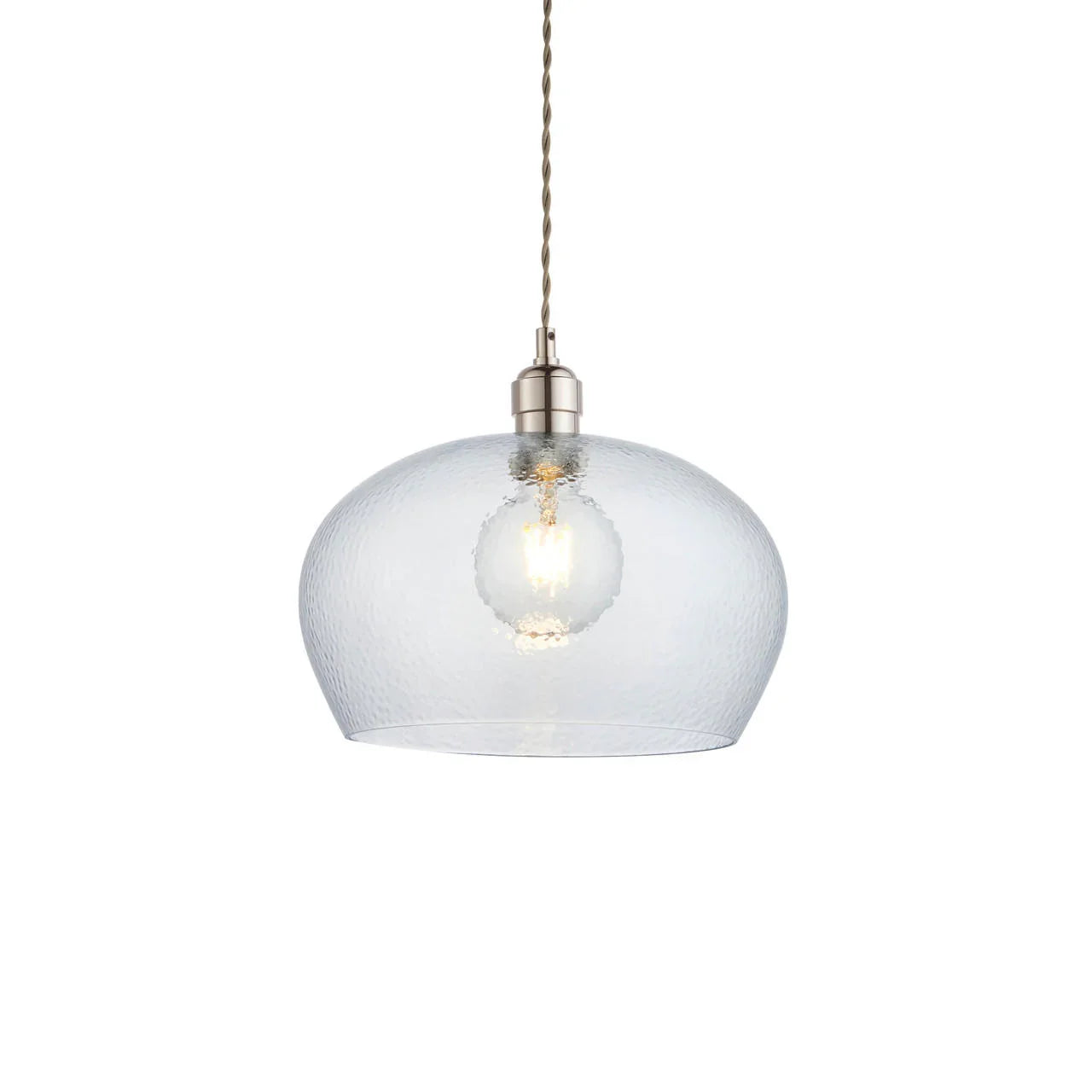 Lifestyle Lighting Company Hammered Glass Medium Pendant Light | All Square Lighting