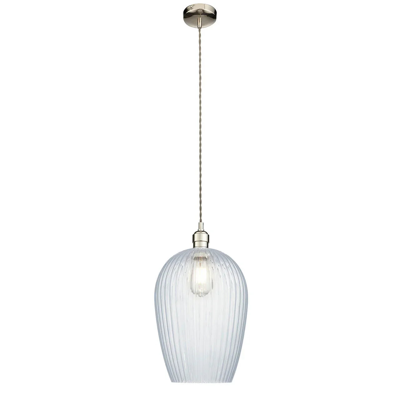 Lifestyle Lighting Company Ribbed Glass Large Pendant Light | All Square Lighting