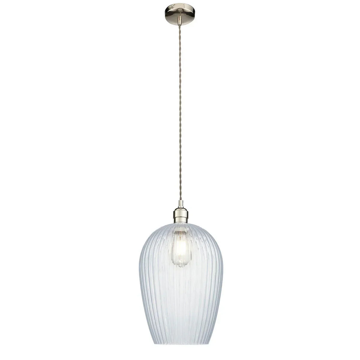Lifestyle Lighting Company Ribbed Glass Large Pendant Light | All Square Lighting