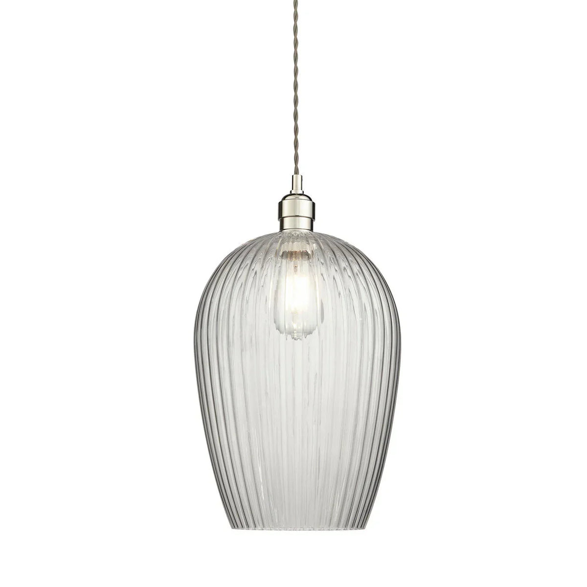 Lifestyle Lighting Company Ribbed Glass Large Pendant Light | All Square Lighting