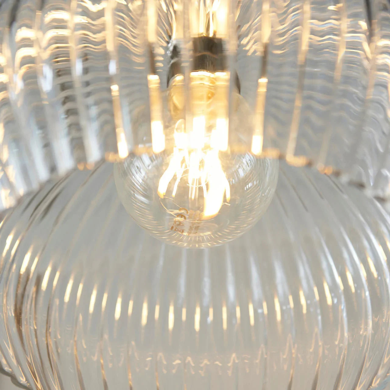 Lifestyle Lighting Company Ribbed Glass Medium Pendant Light | All Square Lighting