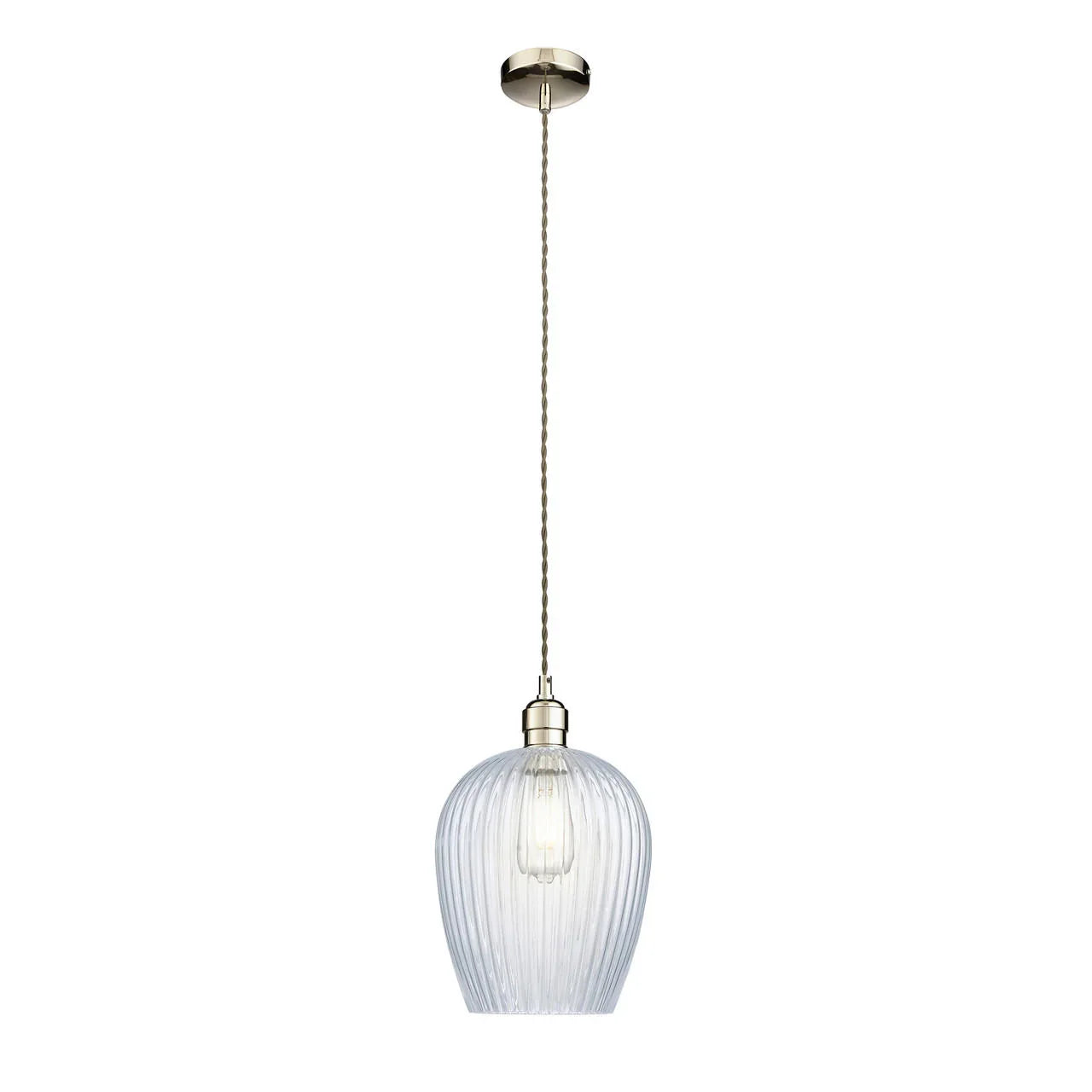 Lifestyle Lighting Company Ribbed Glass Small Pendant Light | All Square Lighting