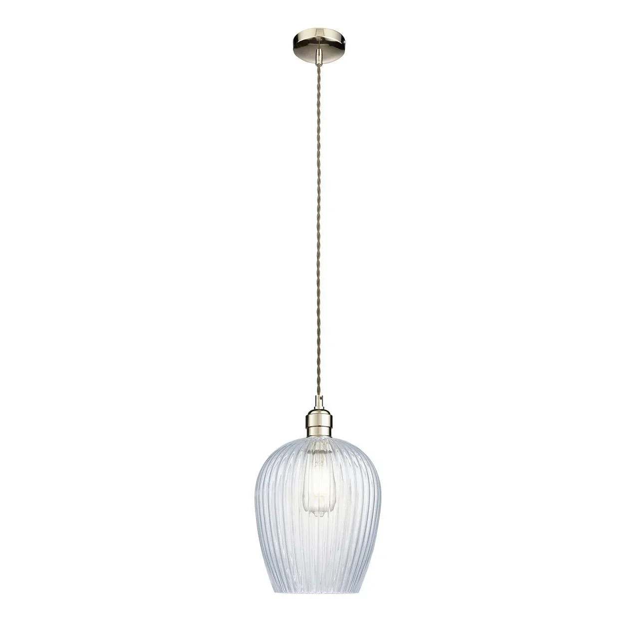 Lifestyle Lighting Company Ribbed Glass Small Pendant Light | All Square Lighting
