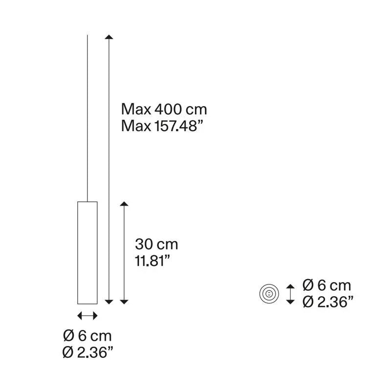 Lodes A-Tube Small Pendant Light | All Square Lighting