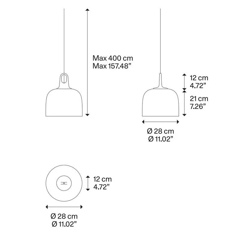 Lodes JIM Bell Pendant Light | All Square Lighting