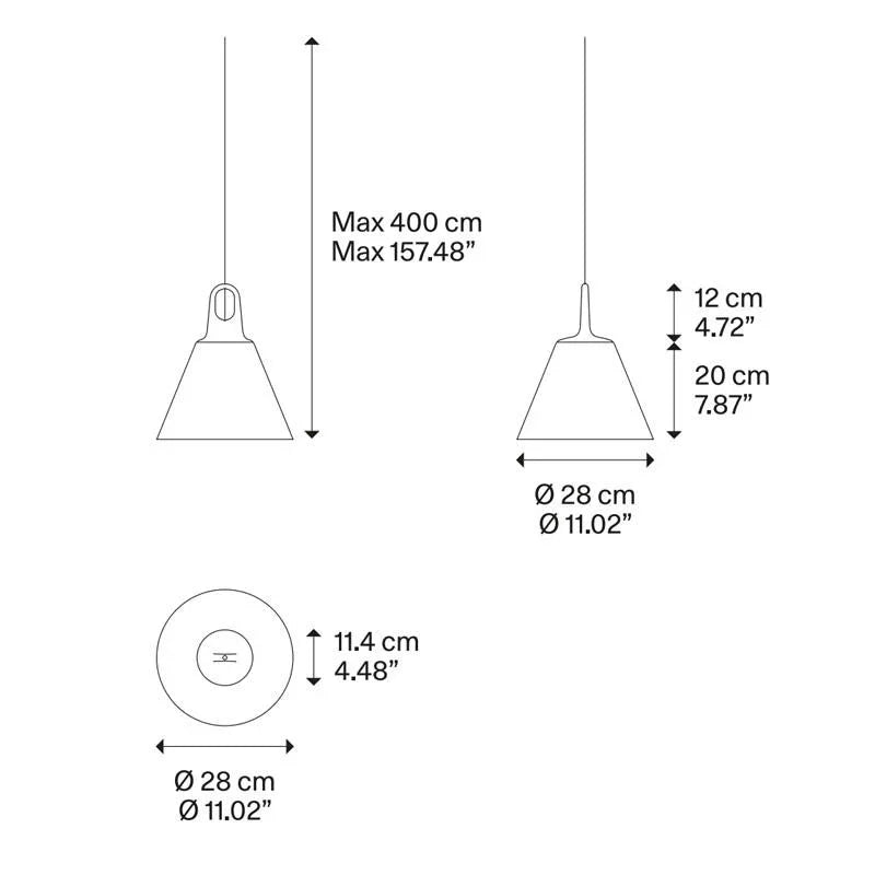 Lodes JIM Cone Pendant Light | All Square Lighting