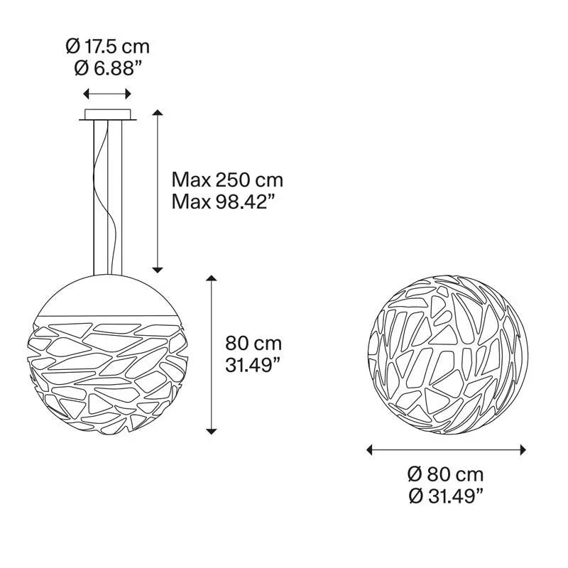 Lodes Kelly Large Sphere 80 Pendant Light | All Square Lighting