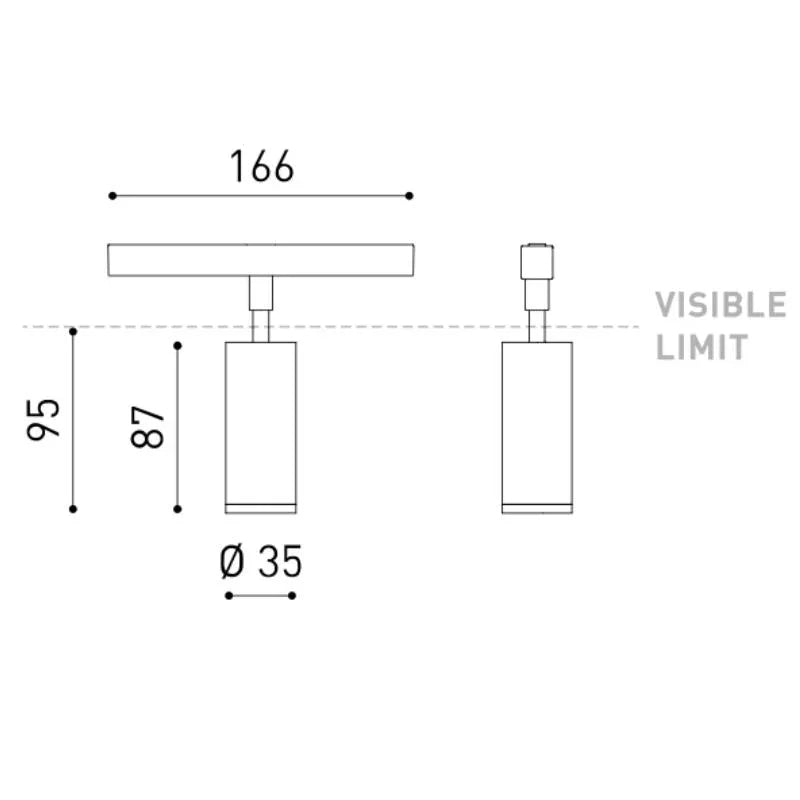 Arkoslight Fit 35 48V Track Spotlight | All Square Lighting