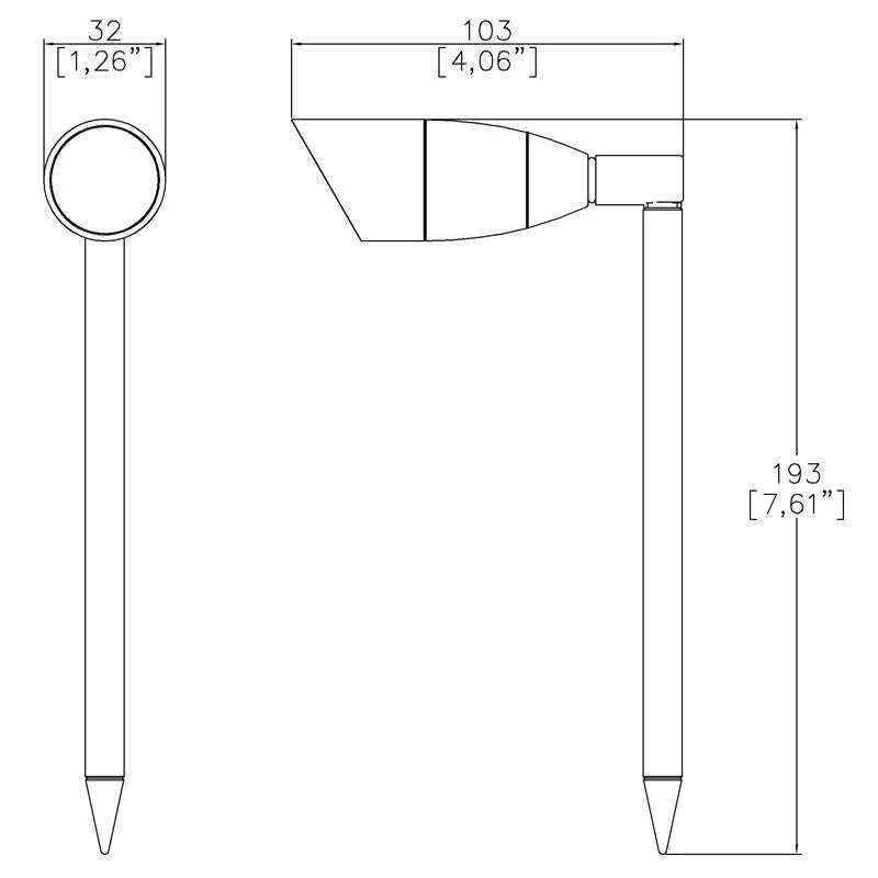 Lucent Lighting VistaMini Spot Spike Light | All Square Lighting