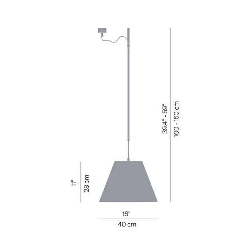 Luceplan Costanza Telescopic Pendant Light | All Square Lighting