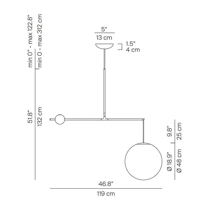 Luceplan Malamata 48 Pendant Light | All Square Lighting