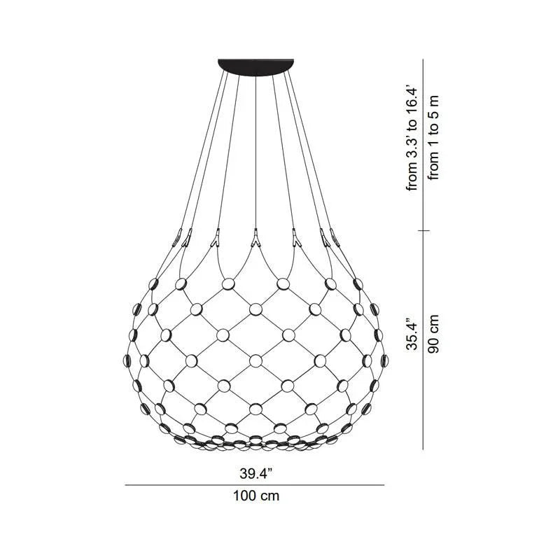 Luceplan Mesh 100 Pendant Light | All Square Lighting