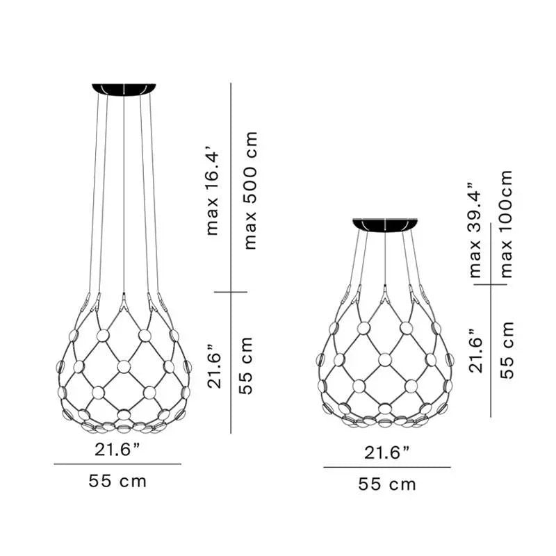 Luceplan Mesh 55 Pendant Light | All Square Lighting