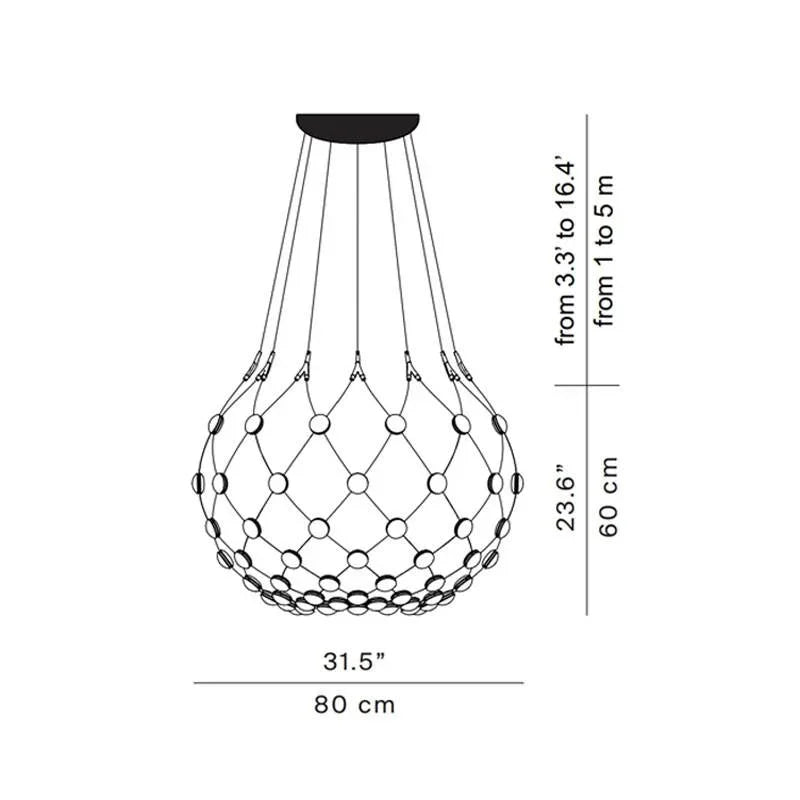 Luceplan Mesh 80 Pendant Light | All Square Lighting