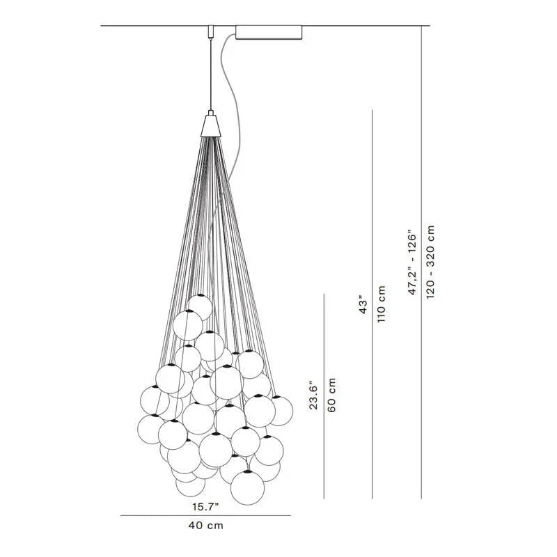 Luceplan Stochastic 48 Pendant Light | All Square Lighting