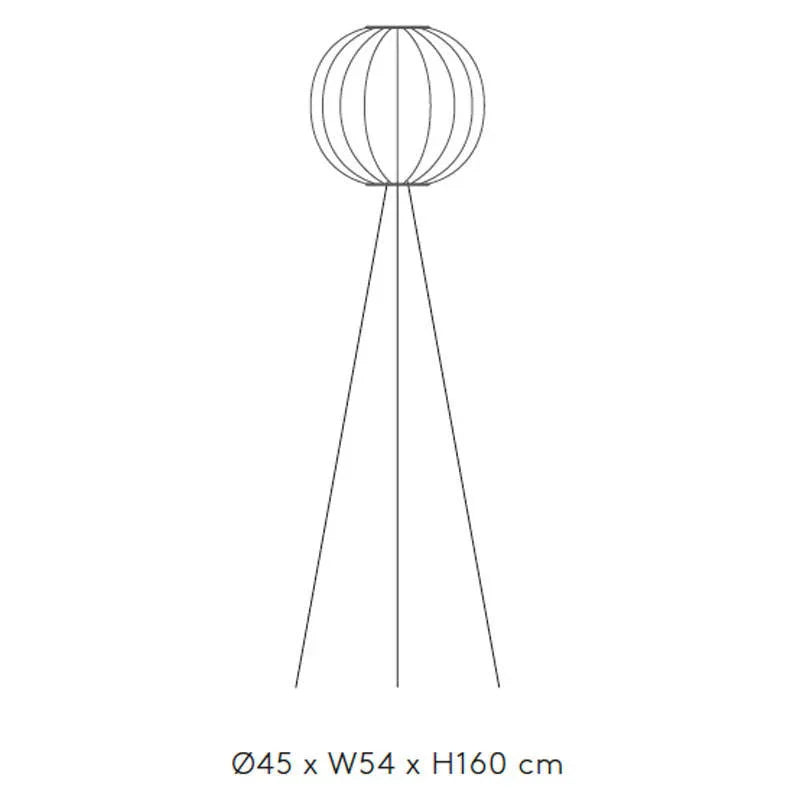 Made by Hand Kint-Wit 45 Round High Floor Lamp | All Square Lighting