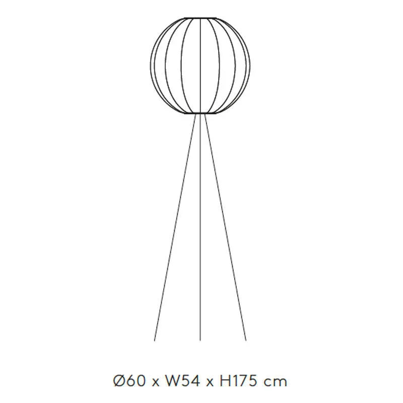 Made by Hand Kint-Wit 60 Round High Floor Lamp | All Square Lighting