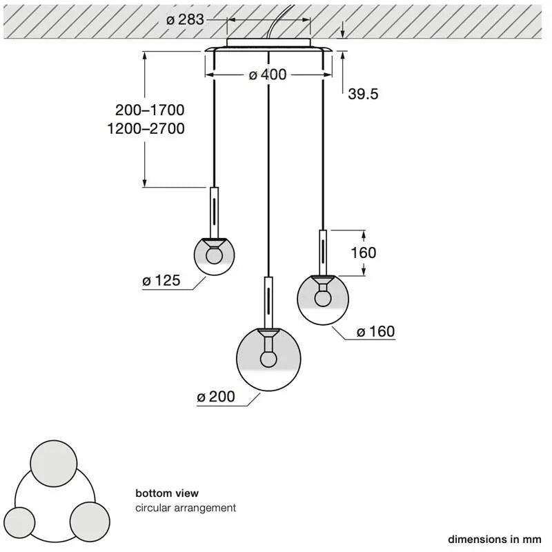 Occhio Luna Cloud 3 Sospeso Up Pendant Light | All Square Lighting