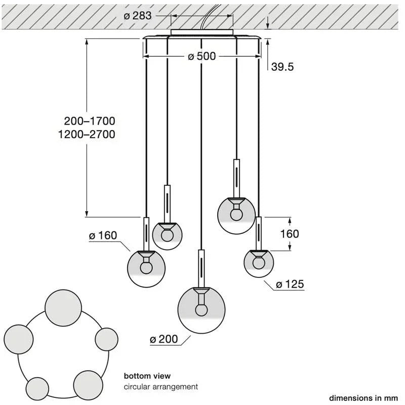 Occhio Luna Cloud 5 Sospeso Up Pendant Light | All Square Lighting